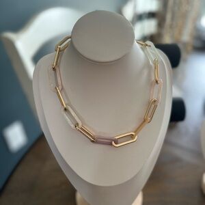 White House Black Market multi color with gold necklace